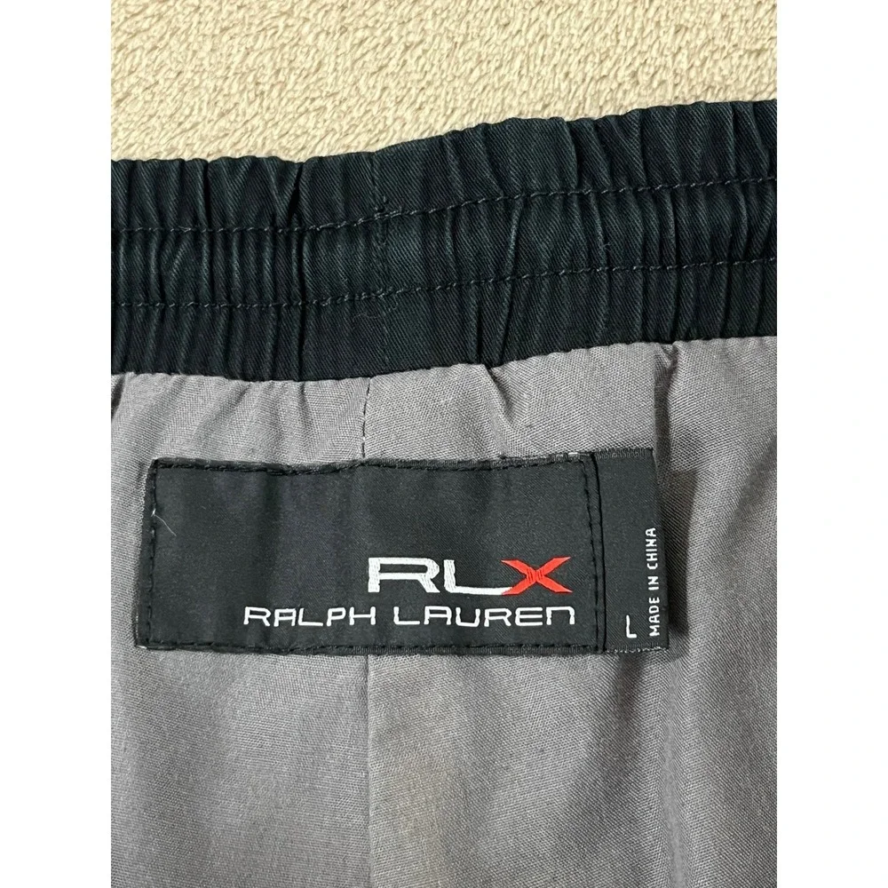 RLX Ralph Lauren Mens Jogger Sweatpants‎ Drawstring Elastic Waist Size L Black